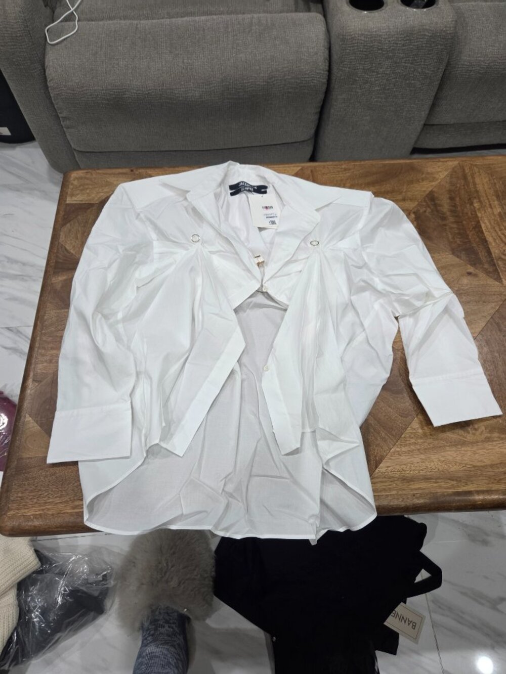 JACQUEMUS Le Raphia Shirt FR42 US10 UK14 XL  new oversized $774.00
